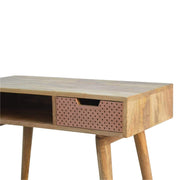 Kobber Writing Desk with Industrial Style Drawer - The House Office