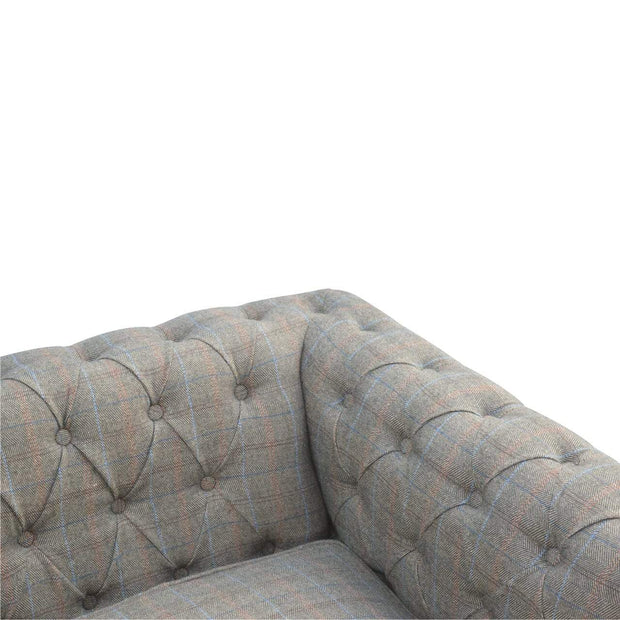 Multi Tweed 3 Seated Chesterfield Sofa - The House Office