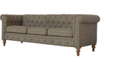 Multi Tweed 3 Seated Chesterfield Sofa - The House Office
