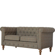 Multi Tweed Double Seated Chesterfield Sofa - The House Office