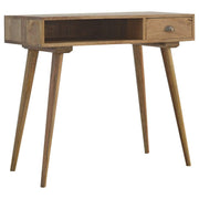 Mandal Wood Writing Desk with Open Drawer - The House Office