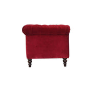 Wine Red Velvet Double Seated Chesterfield Sofa - The House Office