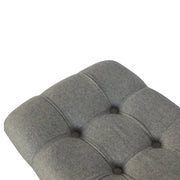 Curved Grey Tweed Bench - The House Office