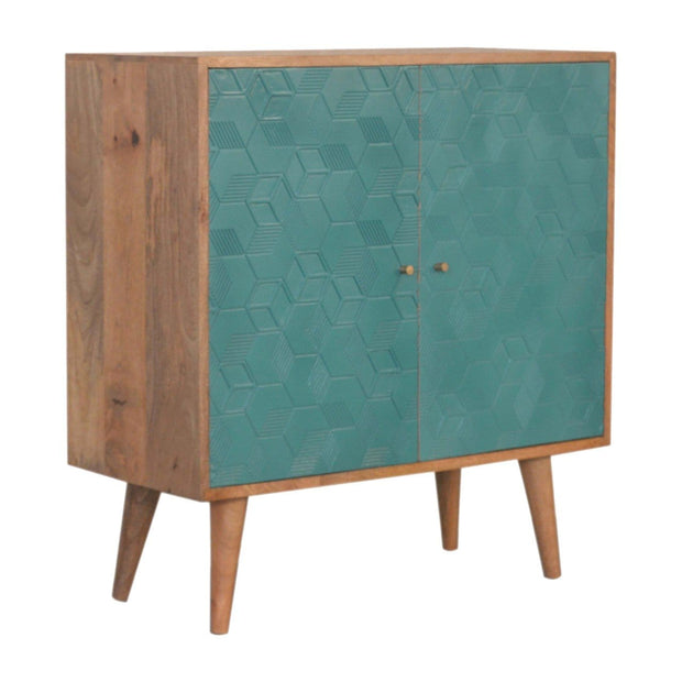 Acadia Teal Cabinet - The House Office