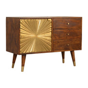 Manilla Gold Cabinet with Drawers - The House Office