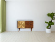 Manilla Gold Cabinet with Drawers - The House Office