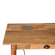 Nordic Style Writing Desk with 2 Drawers and Cable Access - The House Office