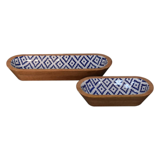 Aztec Oblong Bowl Set of 2 - The House Office