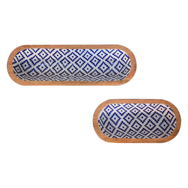 Aztec Oblong Bowl Set of 2 - The House Office