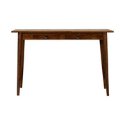 Chestnut Nordic Writing Desk with Two Drawers - The House Office