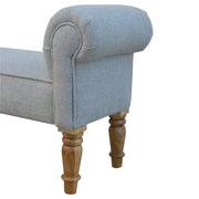 Grey Tweed Bench - The House Office