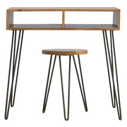 Jern Classic Writing Desk with Open Drawers and Stool - The House Office