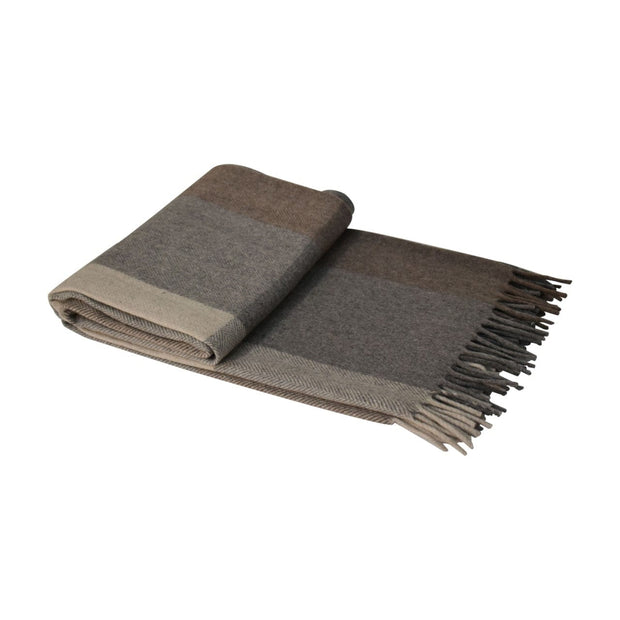 Large Selin Grey Woollen Throw - The House Office