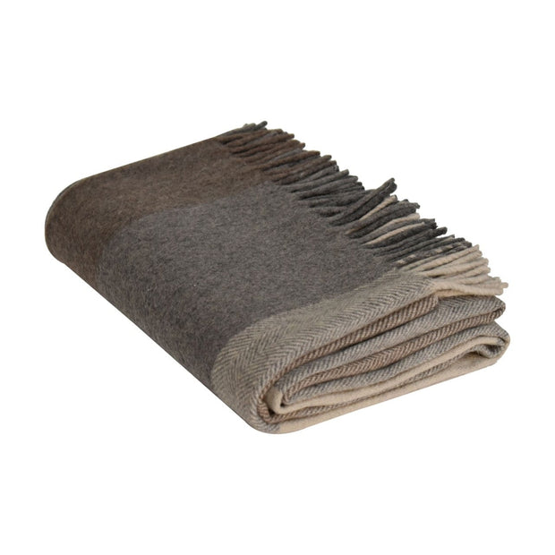 Large Selin Grey Woollen Throw - The House Office