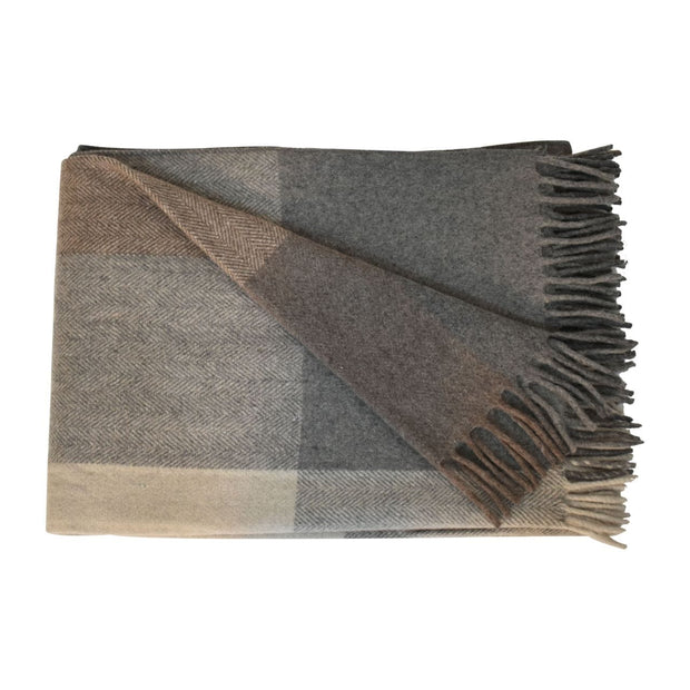 Small Selin Grey Woollen Throw - The House Office