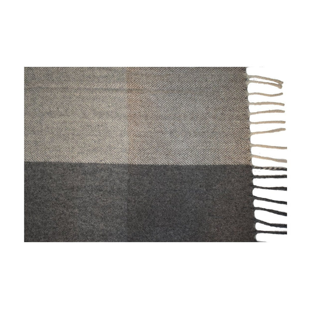 Small Selin Grey Woollen Throw - The House Office