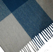 Large Selin Blue Woollen Throw - The House Office