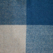 Large Selin Blue Woollen Throw - The House Office