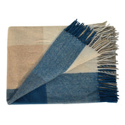 Small Selin Blue Woollen Throw - The House Office
