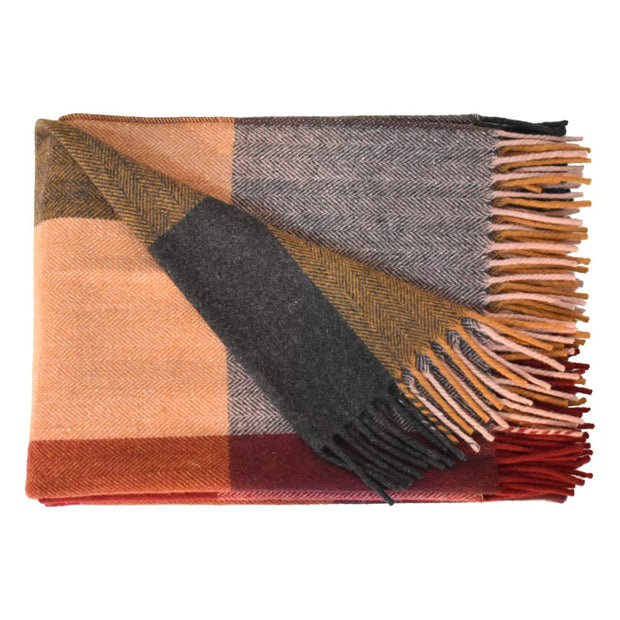 Large Selin Multi Woollen Throw - The House Office