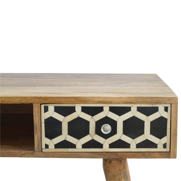 Knogle Hexagon Writing Desk with Drawer - The House Office