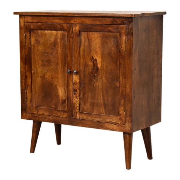 IN3304 - Chestnut Solid Wood Nordic Style Cabinet - The House Office
