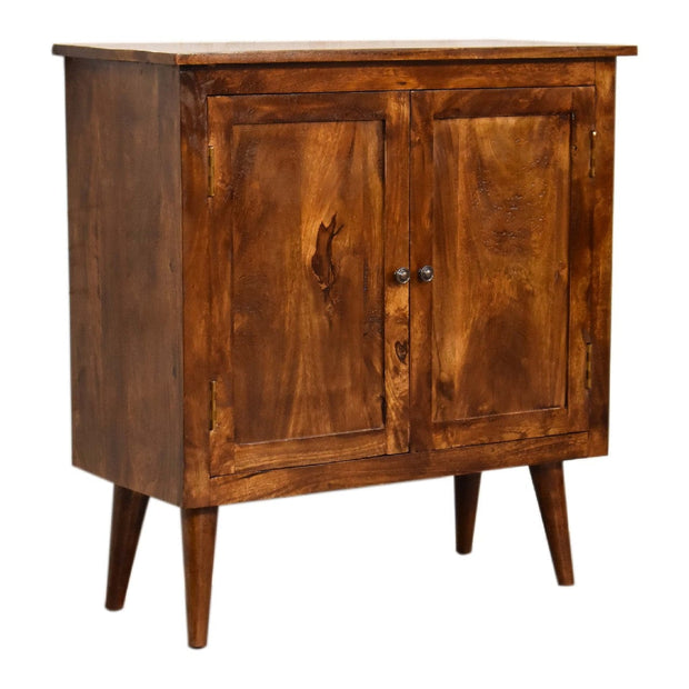 IN3304 - Chestnut Solid Wood Nordic Style Cabinet - The House Office
