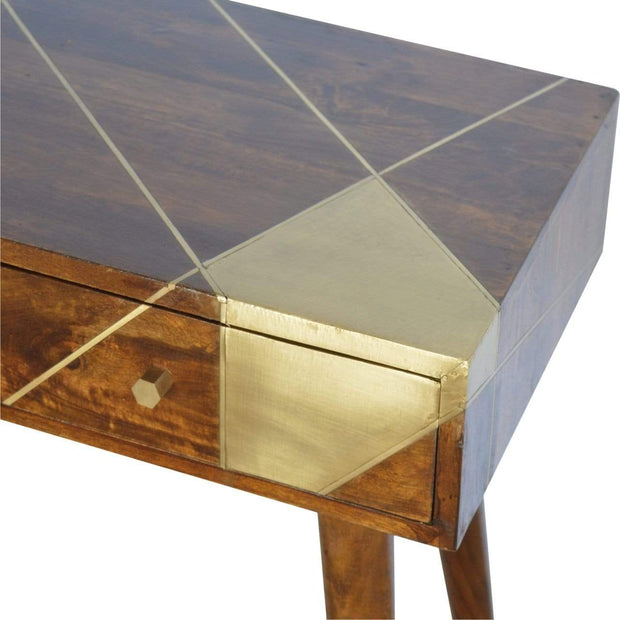 Guld Geometric Console Table - The House Office