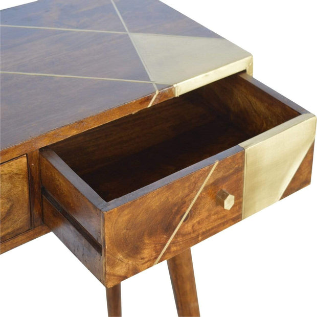 Guld Geometric Console Table - The House Office