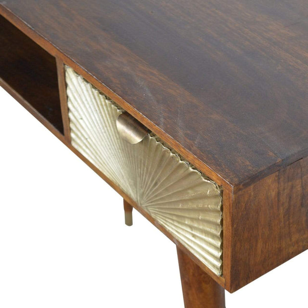 Guld Ray Design Writing Desk with Drawer - The House Office