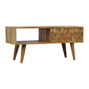 Ananas Carved Media Unit with Sliding Door - The House Office