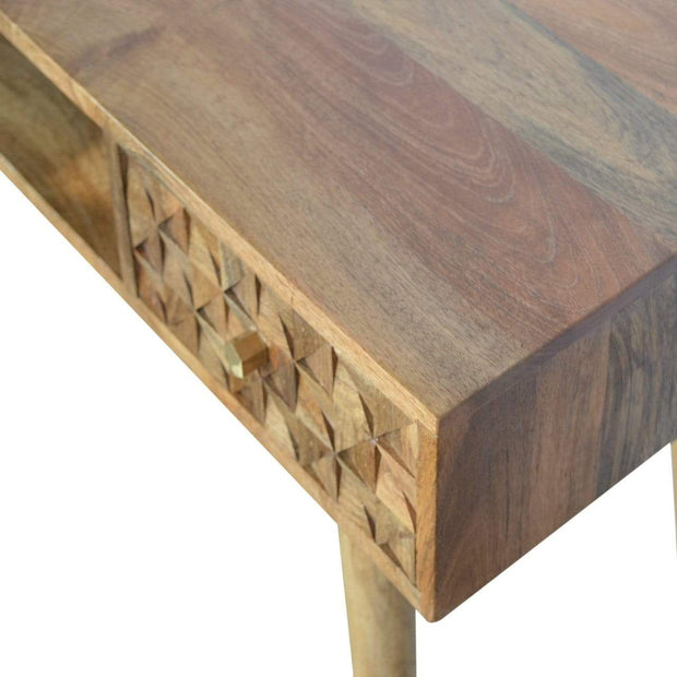 Diamant Carved Writing Desk with Drawer - The House Office