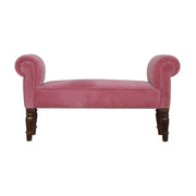 Pink Velvet Bench - The House Office