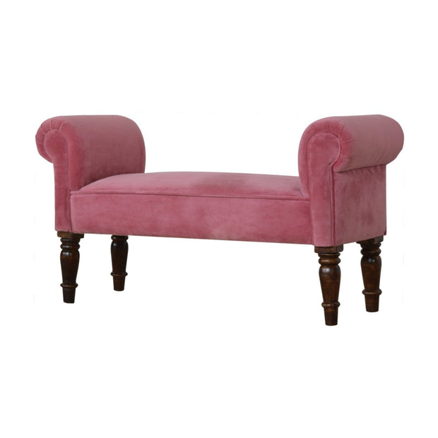 Pink Velvet Bench - The House Office