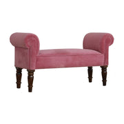 Pink Velvet Bench - The House Office