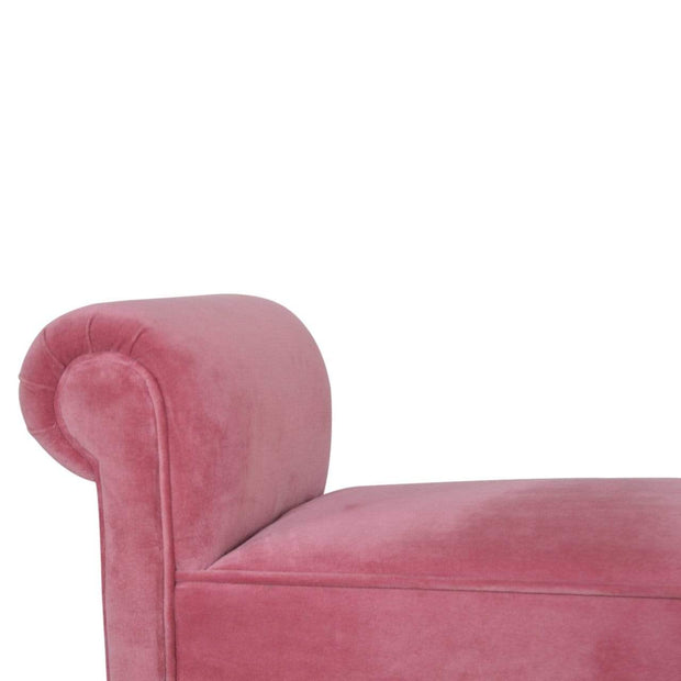 Pink Velvet Bench - The House Office