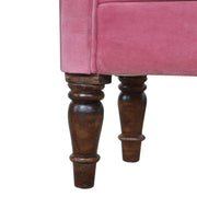 Pink Velvet Bench - The House Office