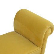 Mustard Velvet Bench - The House Office