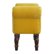 Mustard Velvet Bench - The House Office