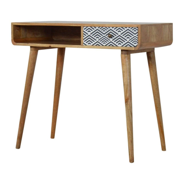 Monokrom Print Writing Desk with Drawer - The House Office