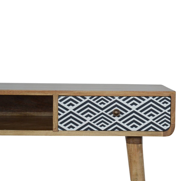 Monokrom Print Writing Desk with Drawer - The House Office
