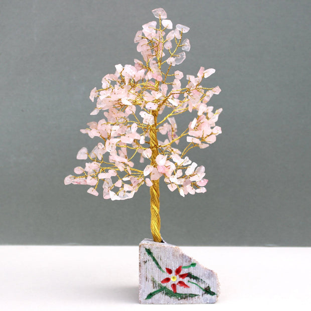 Rose Quartz Bonsai Money Tree Desk Accessory - The House Office