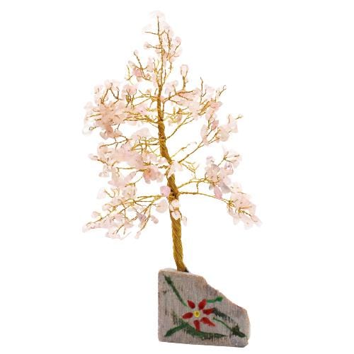Rose Quartz Bonsai Money Tree Desk Accessory - The House Office