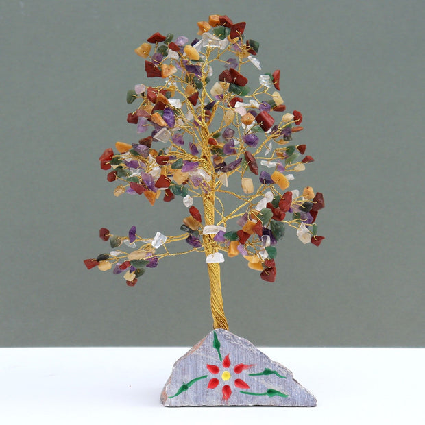 Multi-Gemstone Bonsai Money Tree Desk Accessory - The House Office