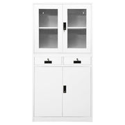 Office Cabinet with Tempered Glass 90 x 40 x 180 cm - The House Office