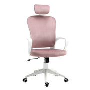 Pink Velvet High-Back Office Computer Chair - The House Office