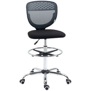 Grey Tall Office Draughtsman Chair with Lumbar Support - The House Office