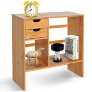 Bamboo Desktop Organiser Bookshelf with Two Drawers - The House Office