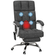 Grey Microfibre Vibrating Massage Office Chair - The House Office