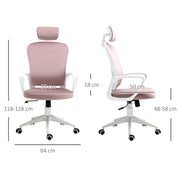 Pink Velvet High-Back Office Computer Chair - The House Office